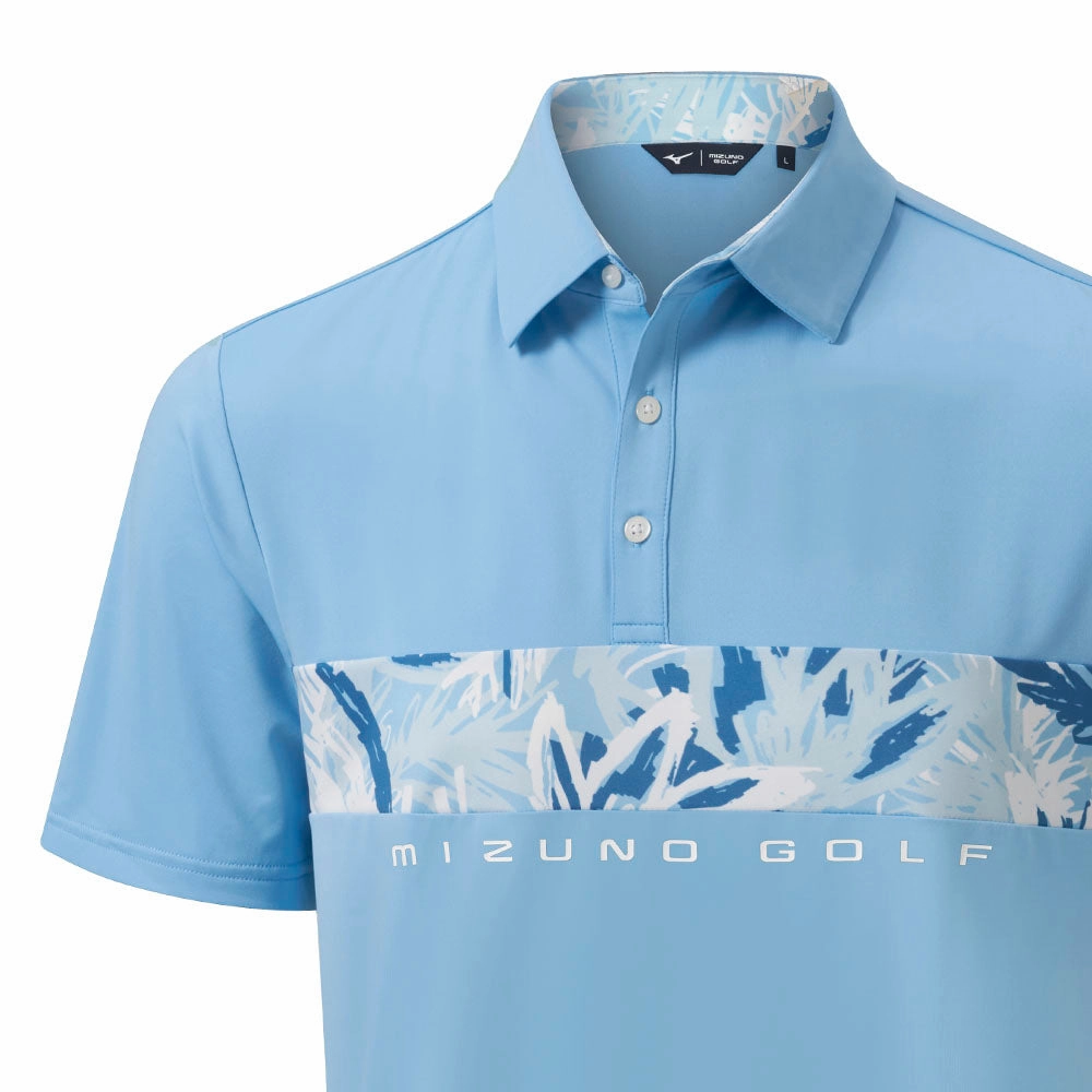 Travel Essential School spirit Mizuno Cali Stripe Polo Shirt - Air Blue