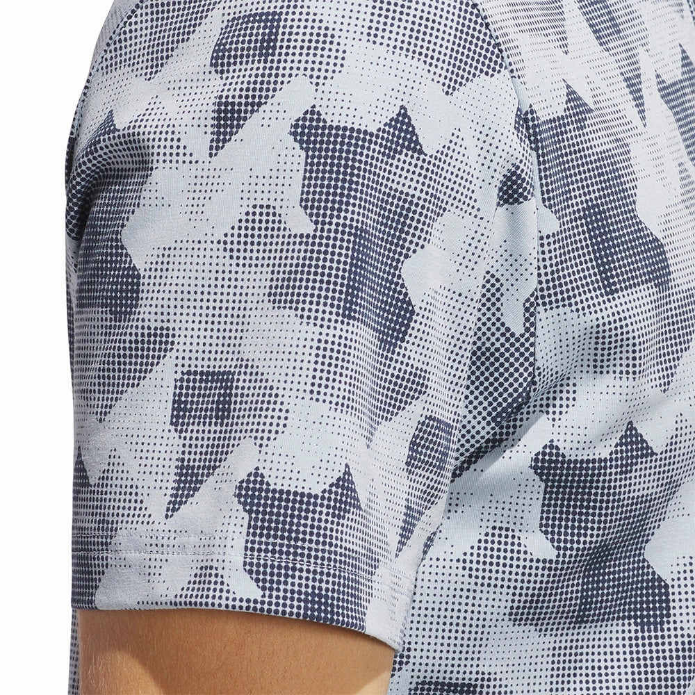 Thermal Regulation Layer adidas Go-To Printed Polo Shirt - Wonder Blue/Collegiate Navy