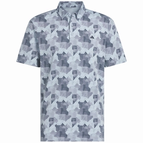 adidas Go-To Printed Polo Shirt - Wonder Blue/Collegiate Navy Cool and casual Bright and Bold