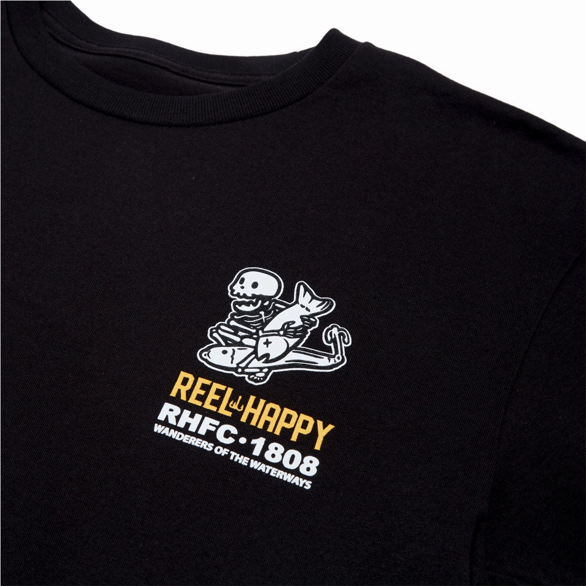 Daily Trend Look Light and Cozy Reel Happy Reaper Revolution T-Shirt - Black