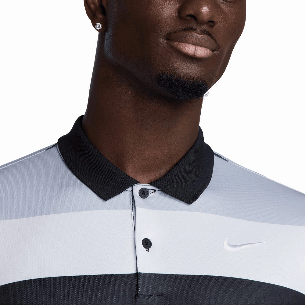 Nike Victory  Dri-FIT Polo Shirt - Black/White Animal Print Versatile and Comfortable