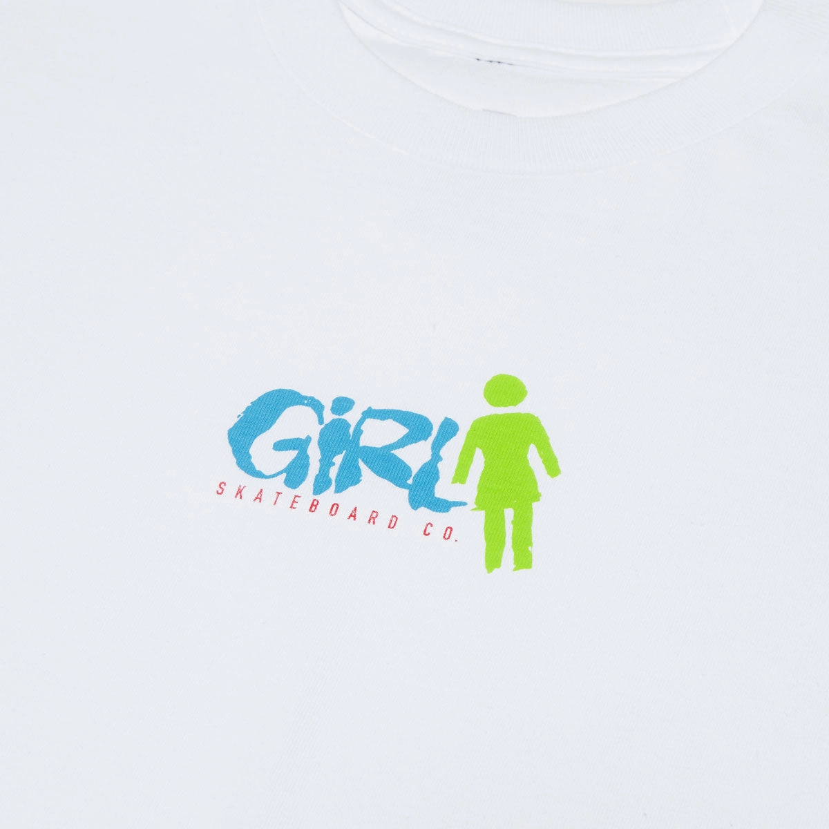 Seamless Edging Casual Comfort Look Girl Sloppy OG T-Shirt - White