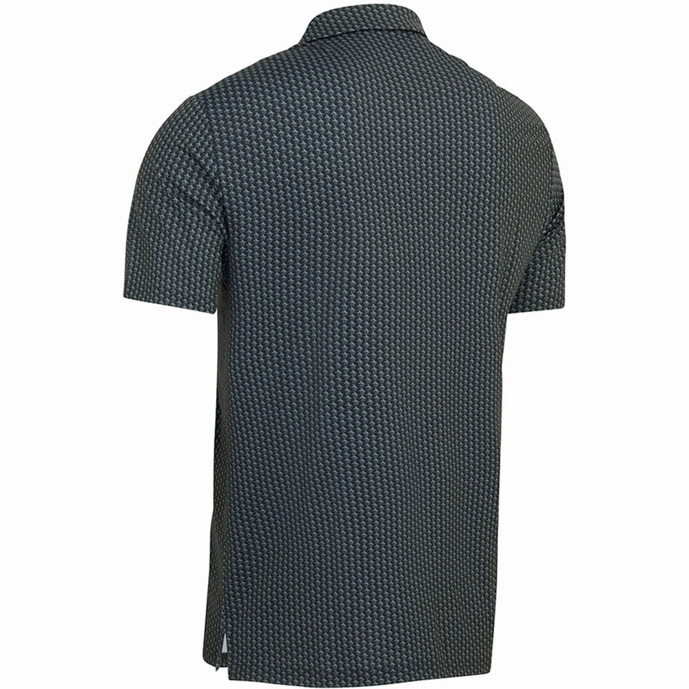 Original Penguin All-Over Pete Print Polo Shirt - Black Iris Feminine Fit