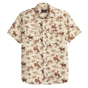 Eco Dye Technique Pendleton Laramie Shirt - Wild Horse Ecru