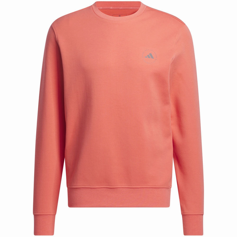 zippered adidas Core Crew Neck Pullover - Preloved Scarlet