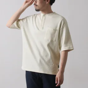 GOHEMP / Multi-Rib Henley Neck Pocket T-Shirt Premium Cotton Camping practicality