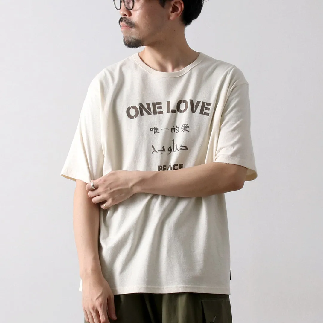 GarmentDyedTexture GOHEMP / One Love Wide Fit T-Shirt