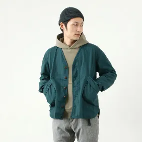 Reflective Safety Accents Plaid Print GOHEMP / Vendor Collarless Jacket