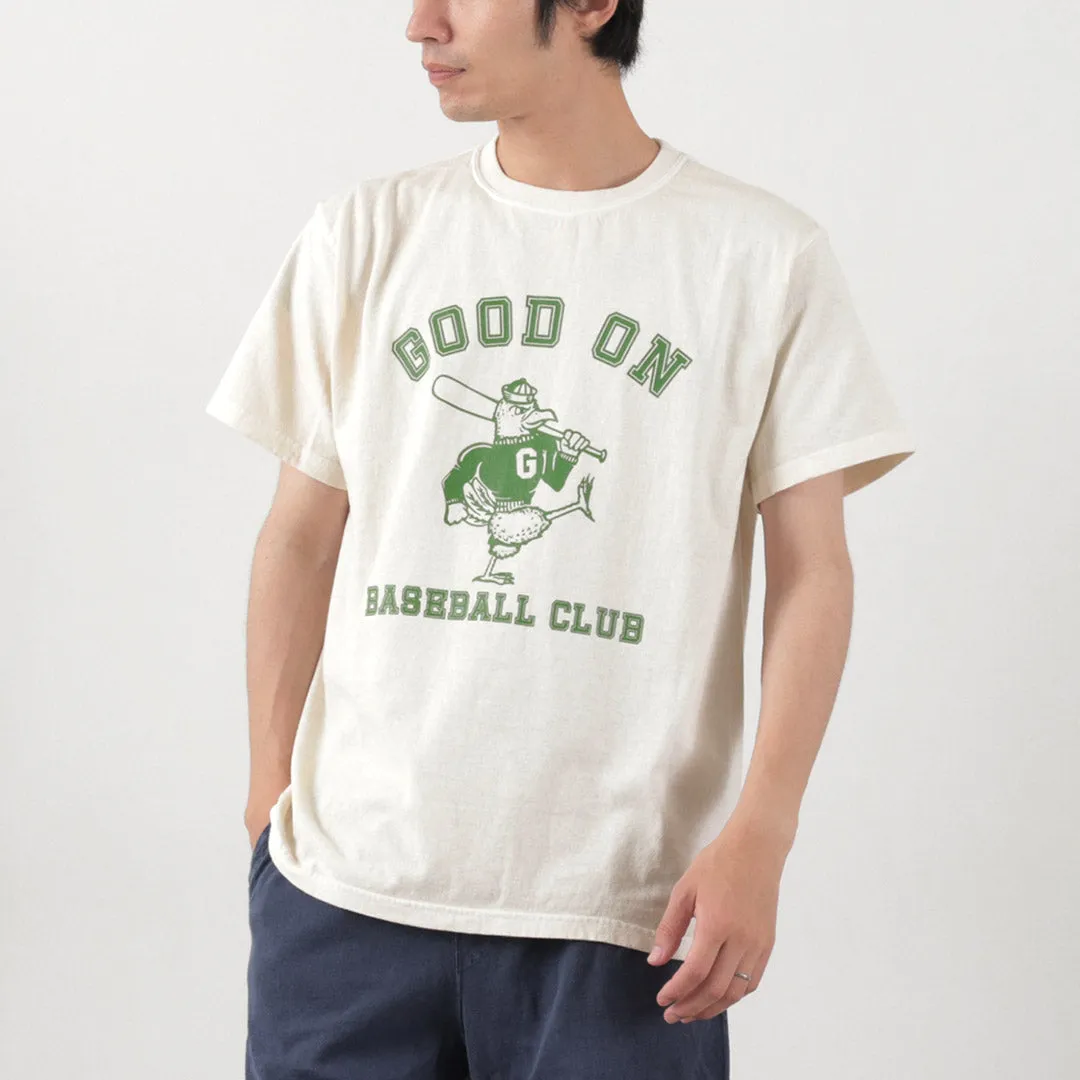 GOOD ON / Baseball Club Short Sleeve T-Shirt SeamFreeShoulders Smart Wear