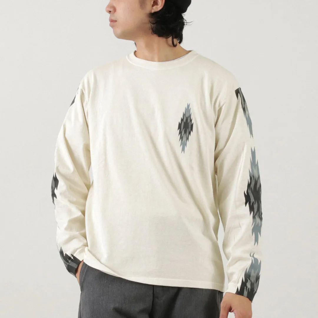 GOOD ON / Chimayo Long Sleeve Crew Neck T-Shirt Athletic Comfort Wear UV Protection