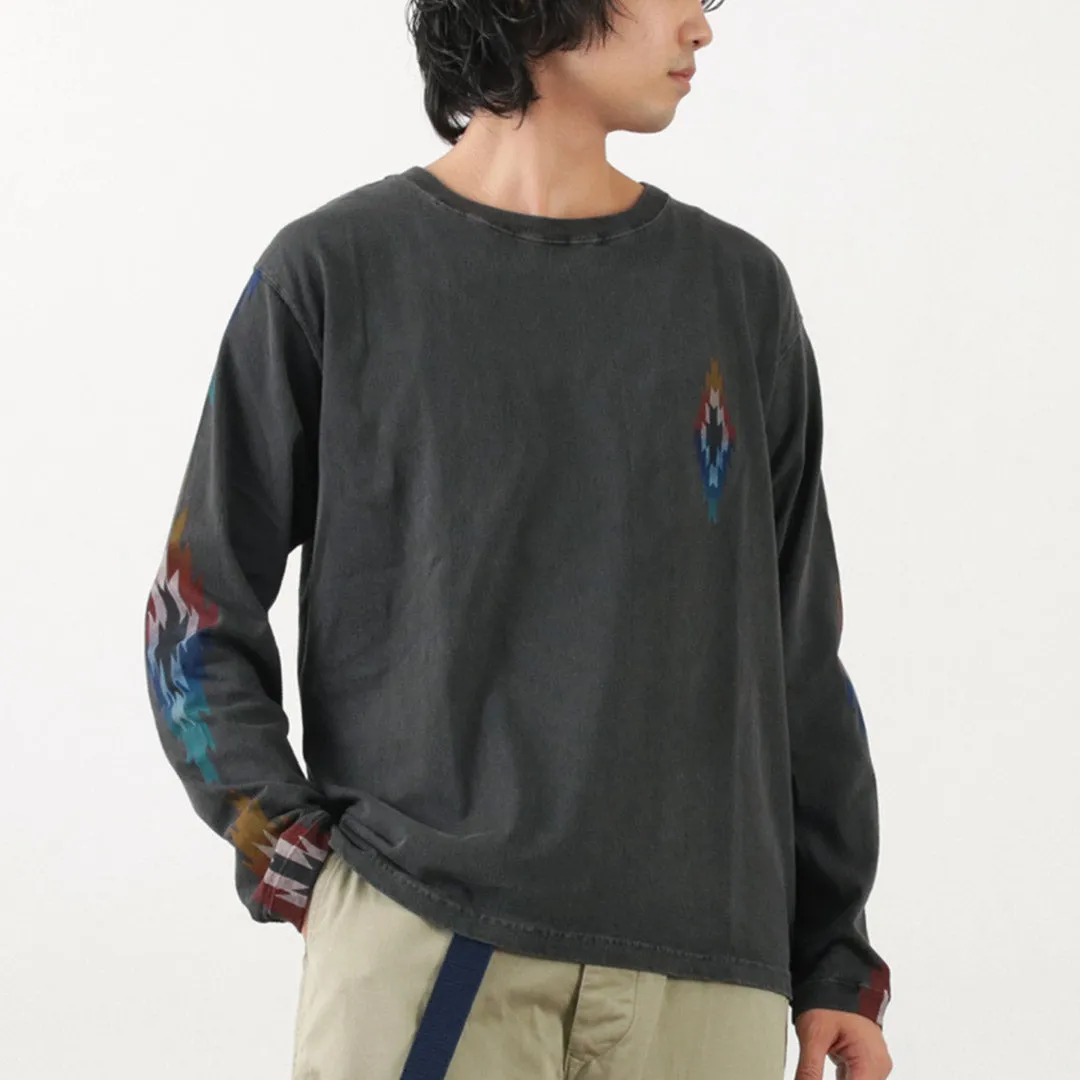 GOOD ON / Chimayo Long Sleeve Crew Neck T-Shirt Fashion and Comfort Stretch Jersey Knit