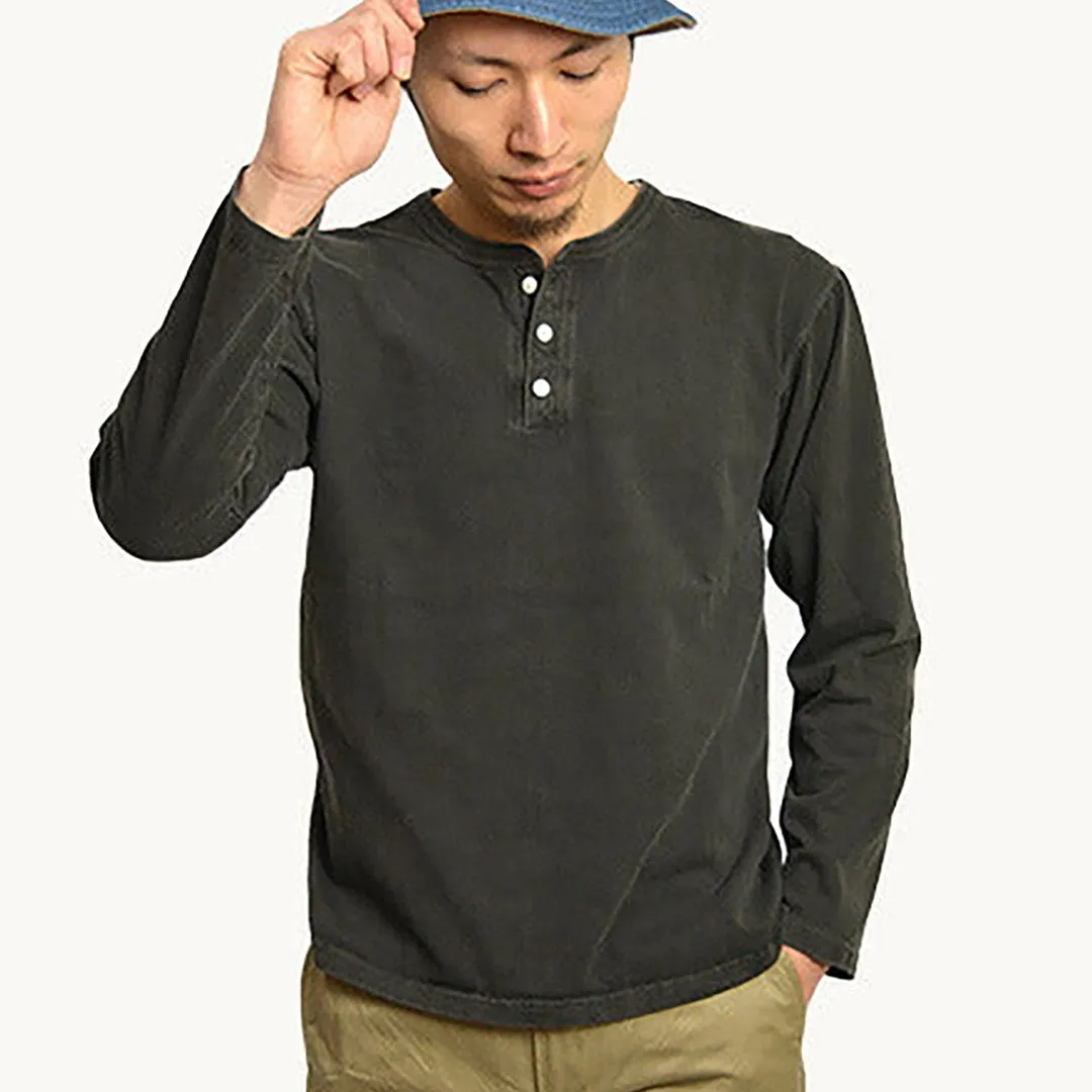 Thermoregulating Fabric GOOD ON / Long Sleeve Henley Neck Tee