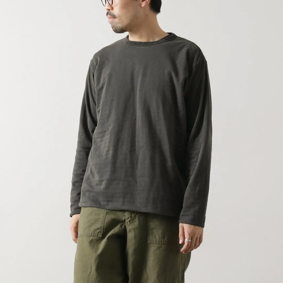 GOOD ON / Reversible Striped Long Sleeve Crew T-Shirt GOLT2407 Yarn Dyed Fabric Collared formality