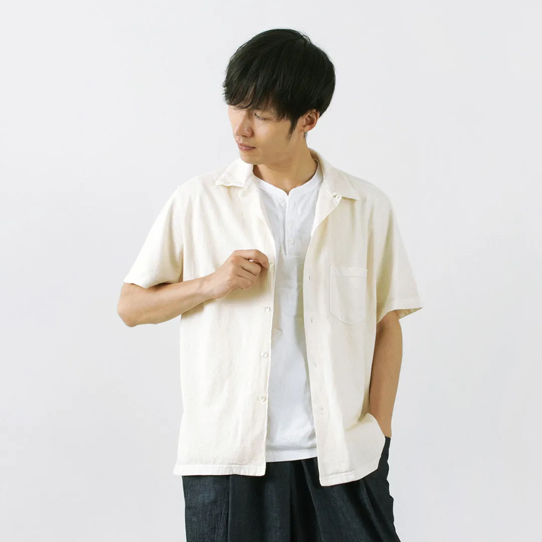 GOOD ON / Short Sleeve TEE Open Collar Shirt Year-Round Wear Breathable Lining