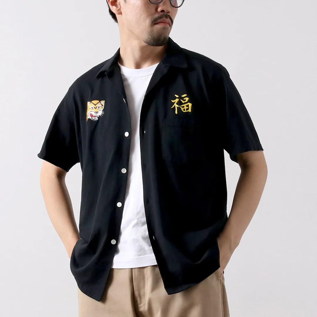 Athletic Cut GOOD ON / Torafuku Embroidery Open Collar Shirt