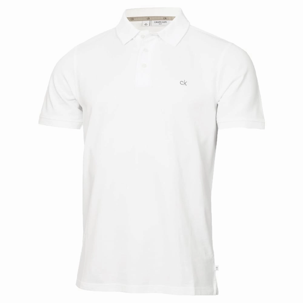 Calvin Klein Planet Polo Shirt - White Versatile Top Lace trim