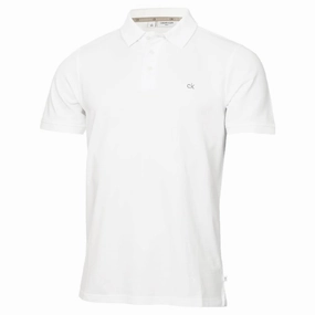 Relaxed Fit Calvin Klein Planet Polo Shirt - White