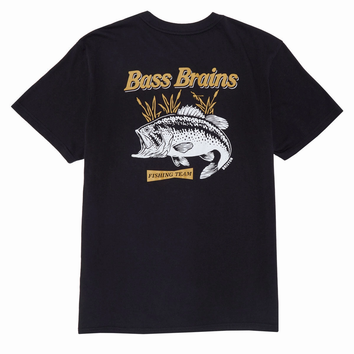 Brixton Bass Brains Ft T-Shirt - Black Stylish Everyday Wear Outdoor Smart