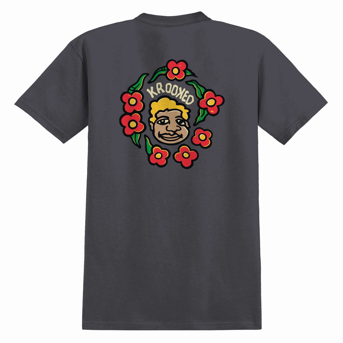 Recommended Wrinkle Resistant Material Krooked Krooked Mg T-Shirt - Charcoal
