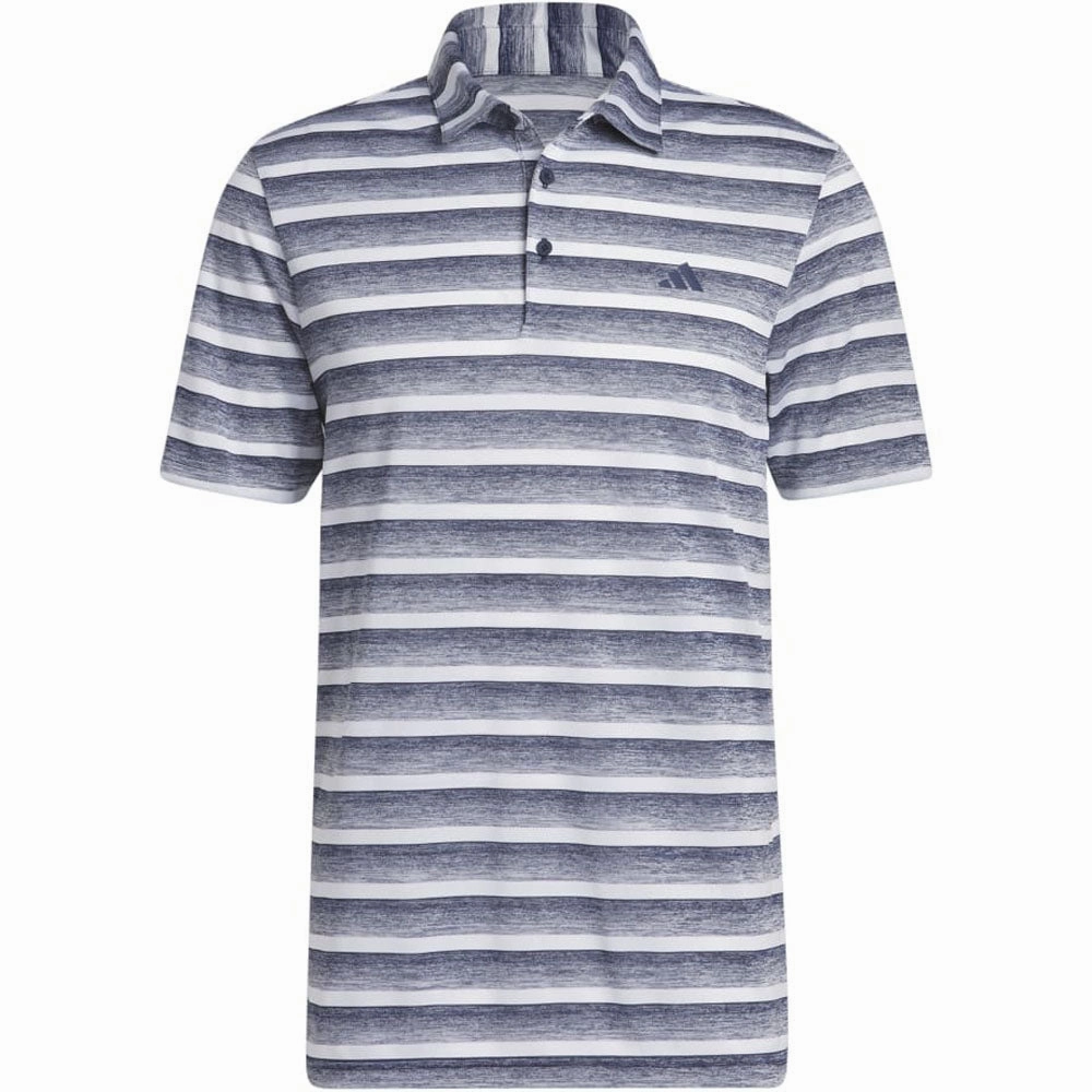 Chilly Layer Formal Elegance adidas 2 Colour Stripe Polo Shirt - Collegiate Navy/White