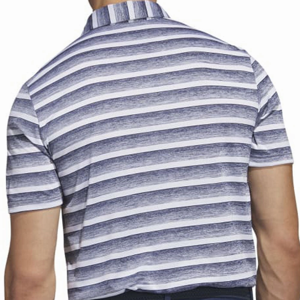 adidas 2 Colour Stripe Polo Shirt - Collegiate Navy/White vacation wear Urban Streetwear