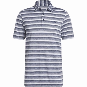 Chilly Layer Formal Elegance adidas 2 Colour Stripe Polo Shirt - Collegiate Navy/White