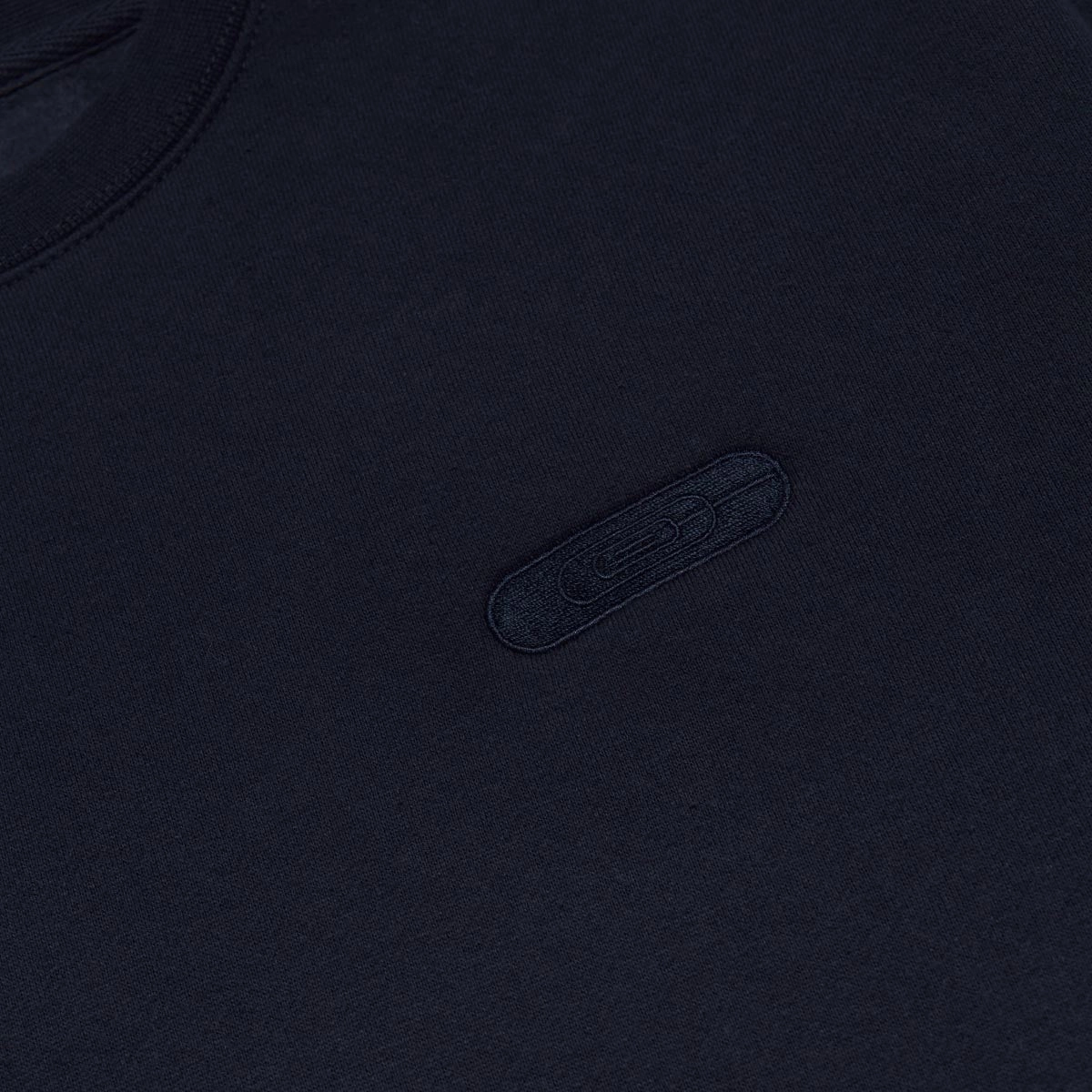 CCS Nested Logo Heavy Crewneck Sweatshirt - Navy Soft Texture Street Ease