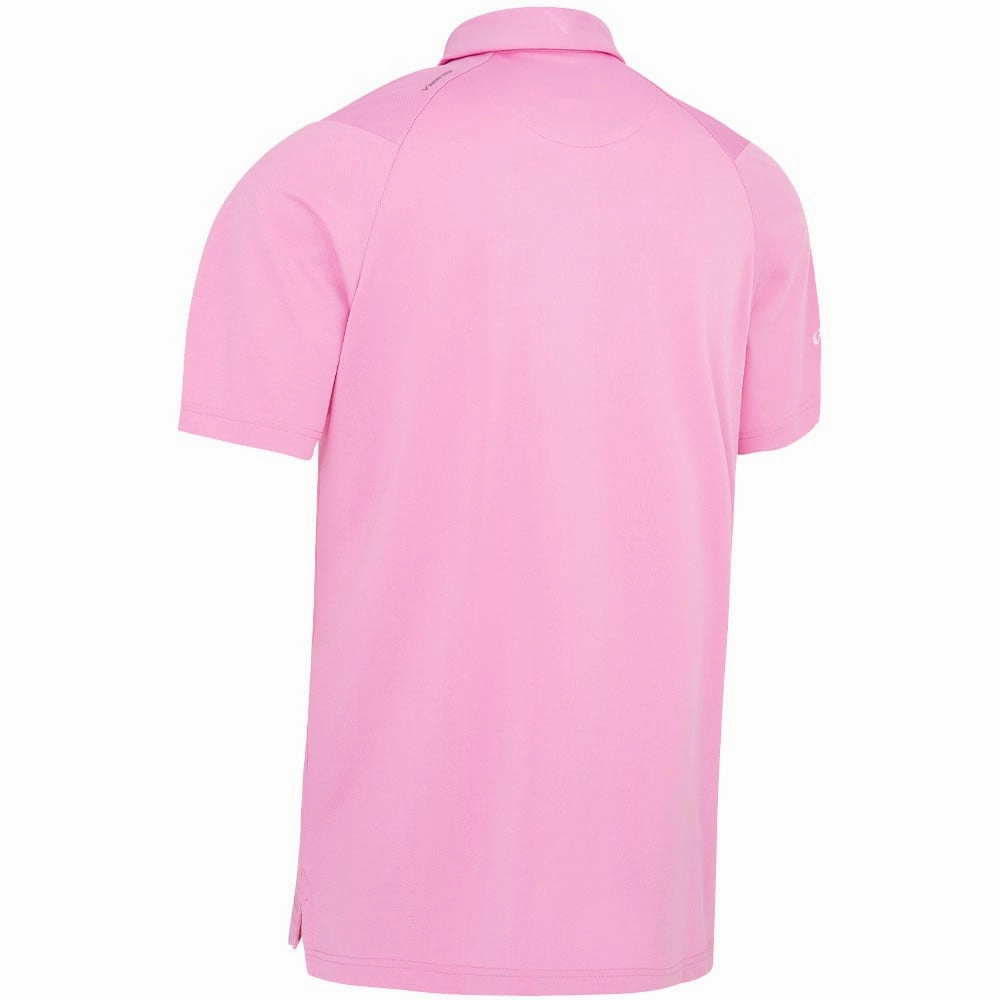 ethical contrast Callaway Swing Tech Solid Print Polo Shirt - Pink Sunset
