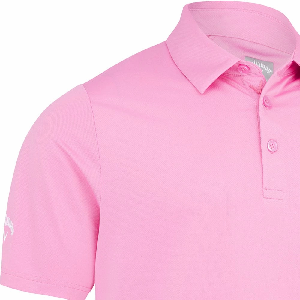 Callaway Swing Tech Solid Print Polo Shirt - Pink Sunset Fashionable Wear