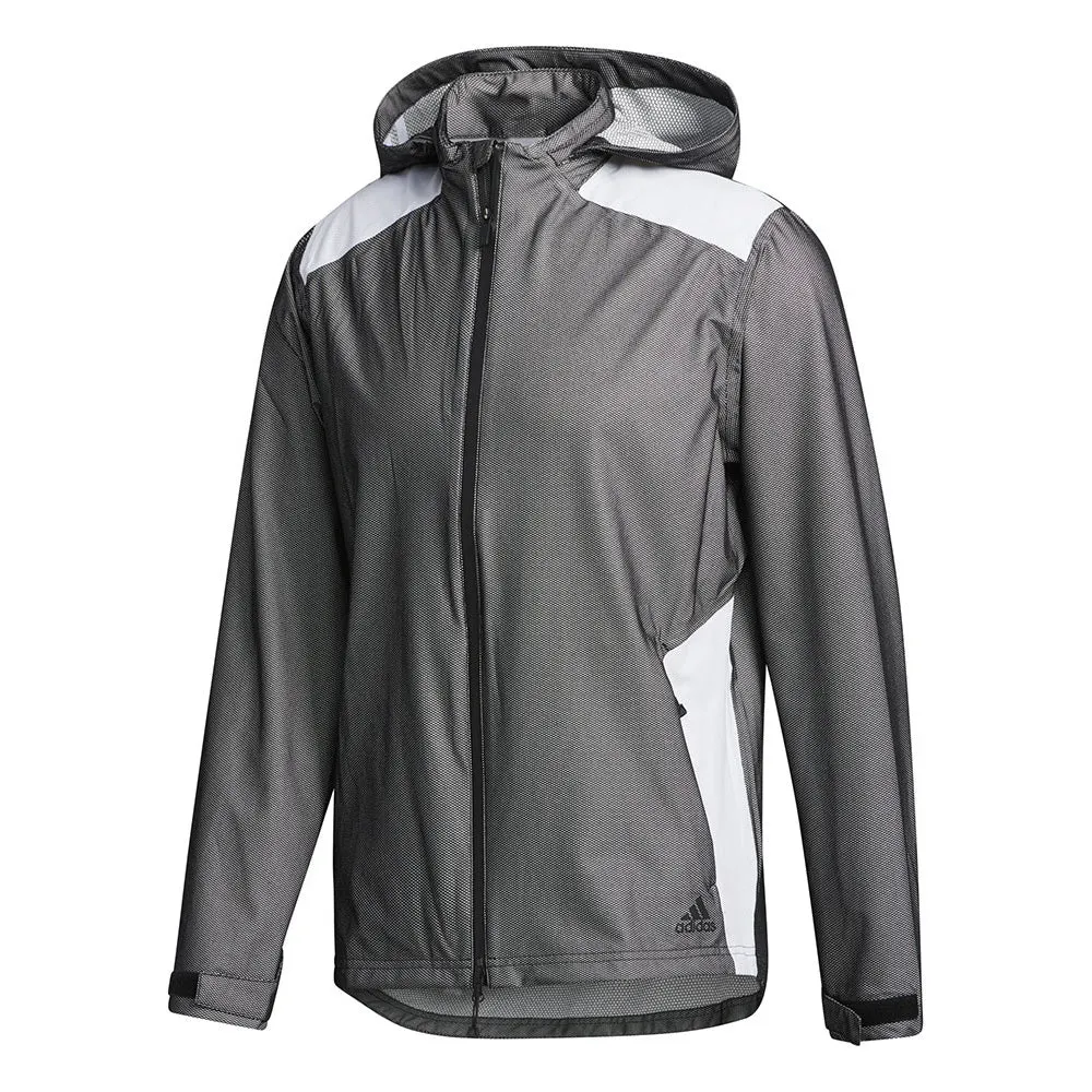 adidas RAIN.RDY Waterproof Jacket - Black Matte Surface Texture Windproof Material