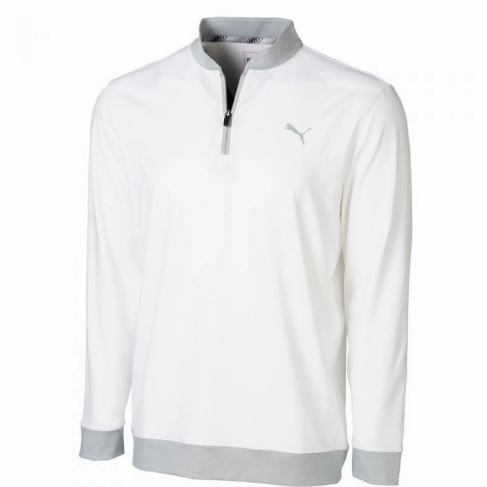 Puma Rotation Stealth 1/4 Zip Pullover - White pattern trend