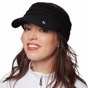 Green Lamb Hillary Knit Visor - Black Morning Fit