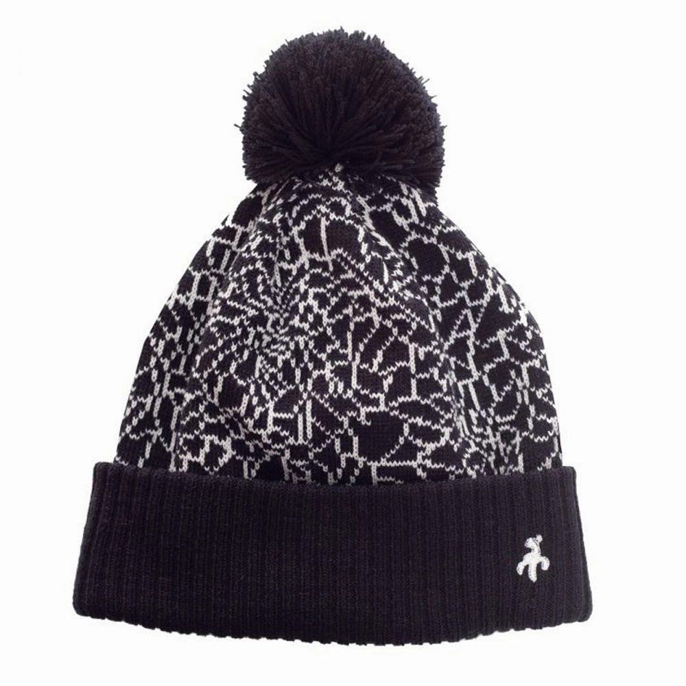 Seasonal Essential City Mood Green Lamb Iris Beanie - Navy/Crackle