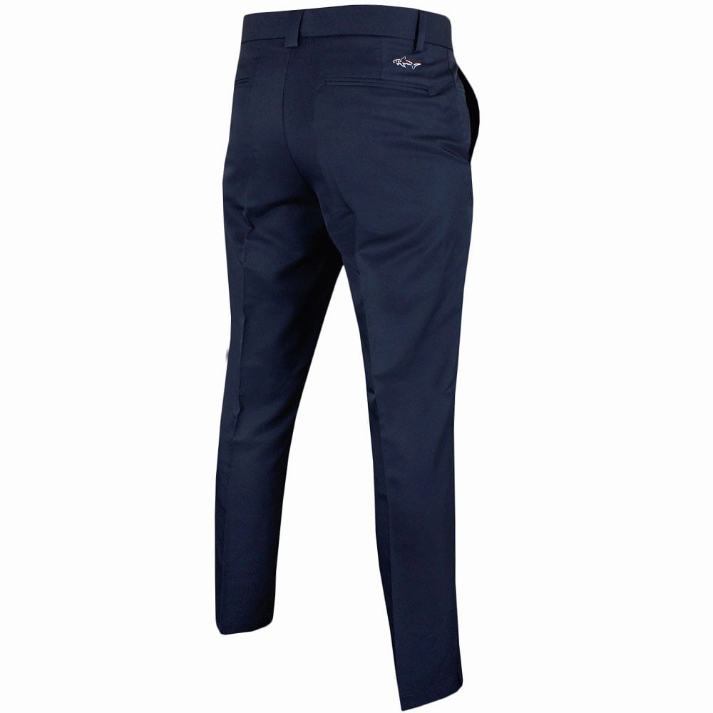 Comfortable Look Moisture Wicking Technology Greg Norman by ProQuip Flat Front 5-Pocket Trousers - Navy
