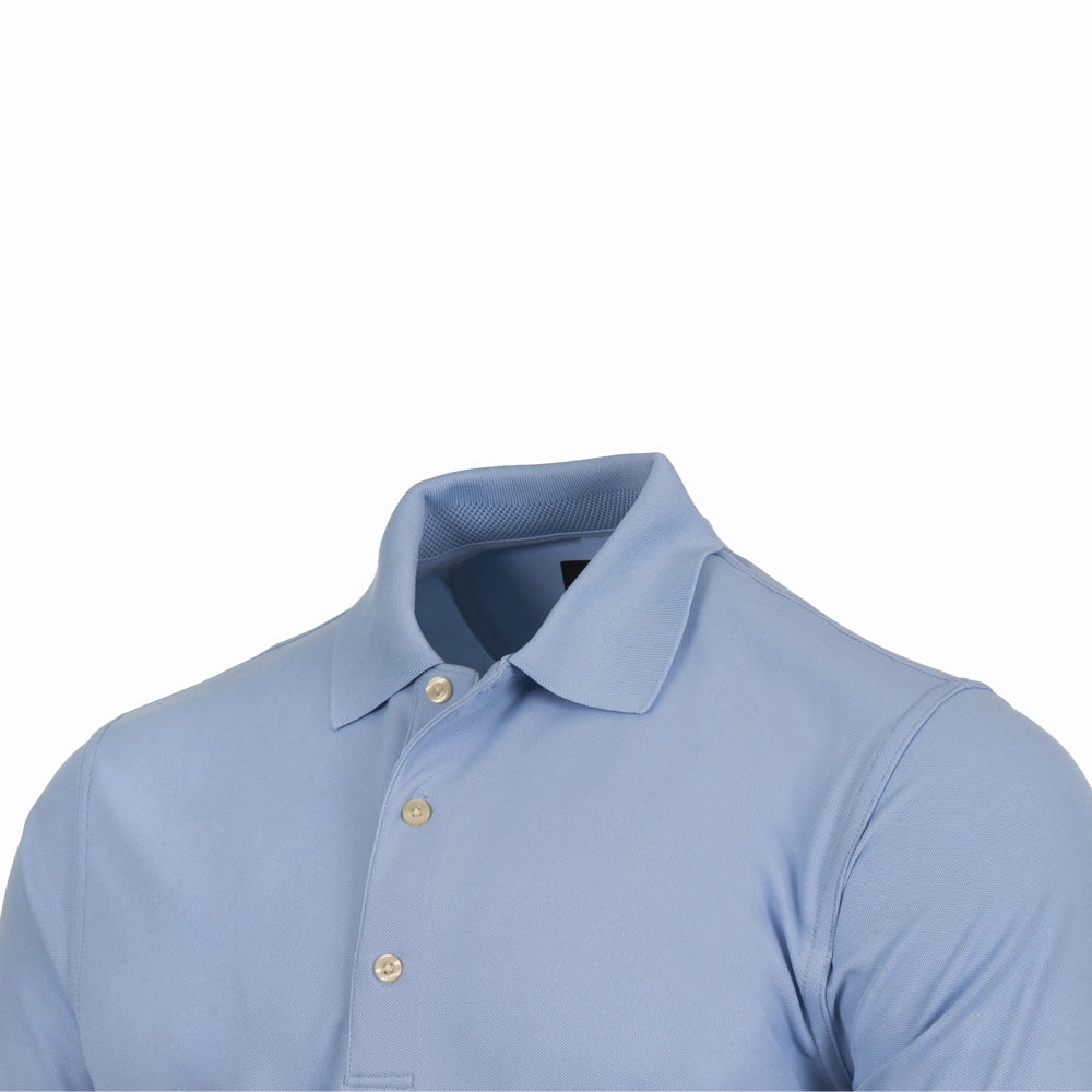 Everyday Style Slim Fit Cut Greg Norman By ProQuip Performance Micro Pique Polo Shirt - Blue Stream