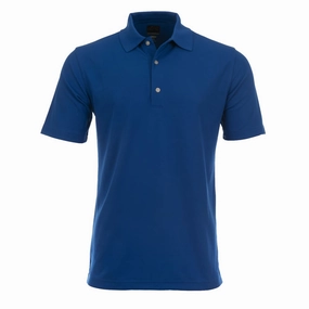 Anti-static Soft and Stylish Greg Norman By ProQuip Performance Micro Pique Polo Shirt - Maritime