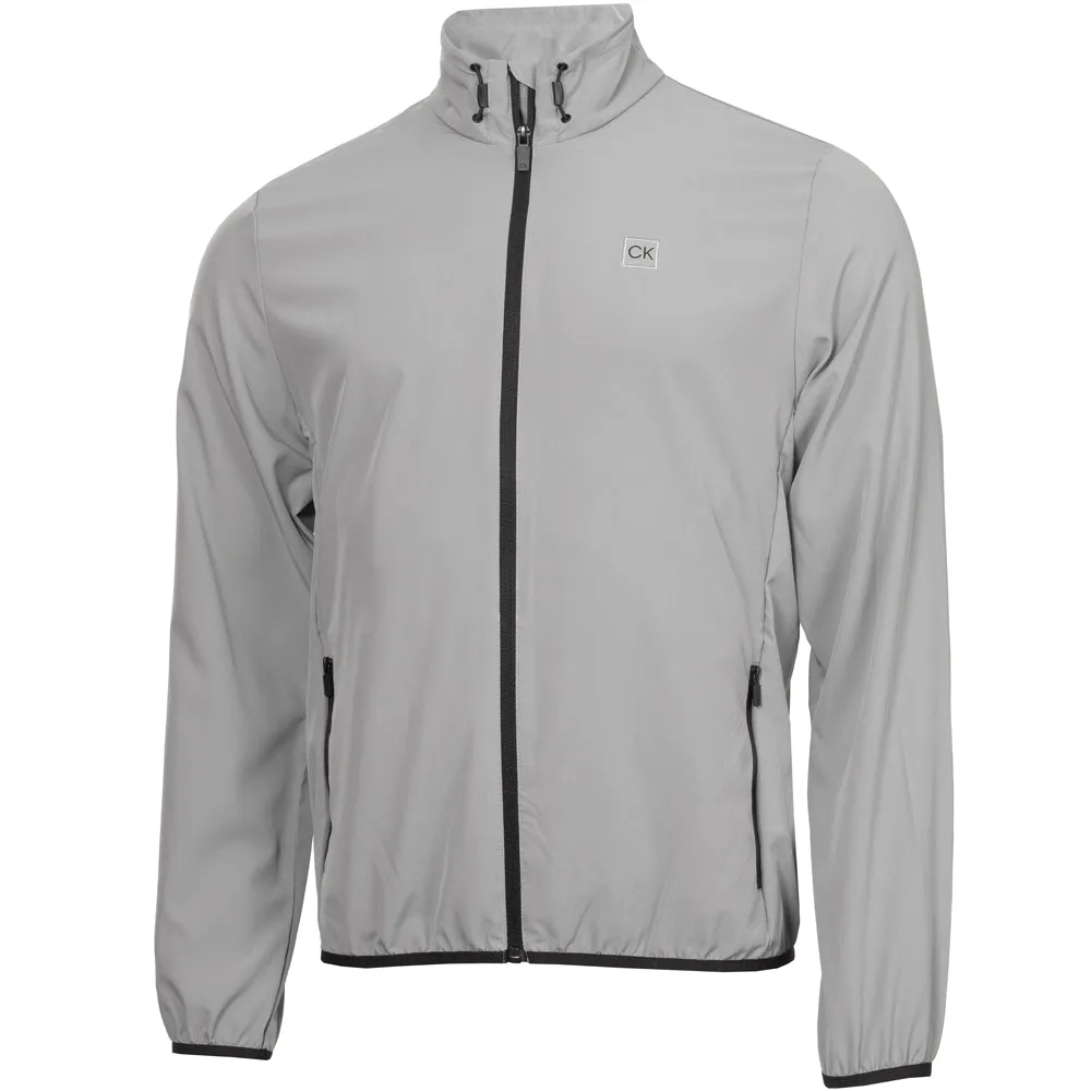 Calvin Klein Motion Full Zip Windbreaker Jacket - Silver Weekend Casual Dry Fast
