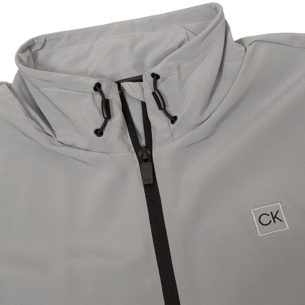Calvin Klein Motion Full Zip Windbreaker Jacket - Silver Temperature Adaptive Moisture Wicking Layer