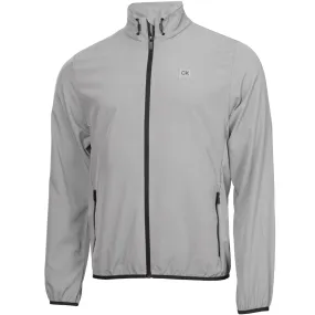 Calvin Klein Motion Full Zip Windbreaker Jacket - Silver Weekend Casual Dry Fast