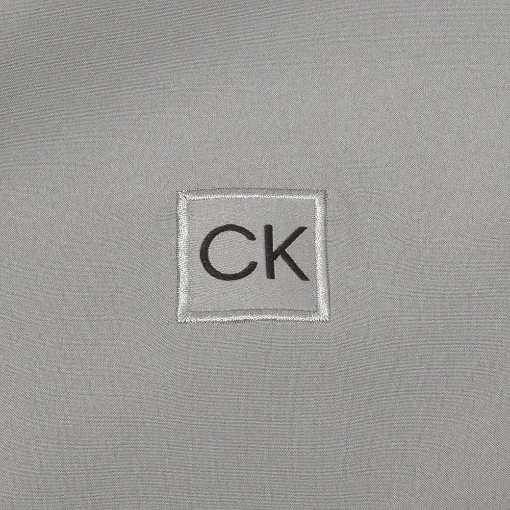 Calvin Klein Motion Full Zip Windbreaker Jacket - Silver Hidden Ventilation Zones