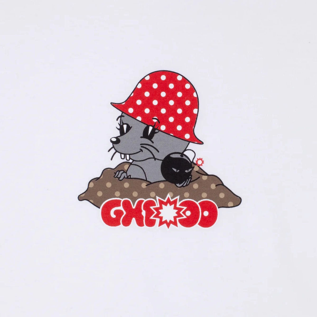 GX1000 Mole T-Shirt - White Multi Panel Structure Modern Style Trend