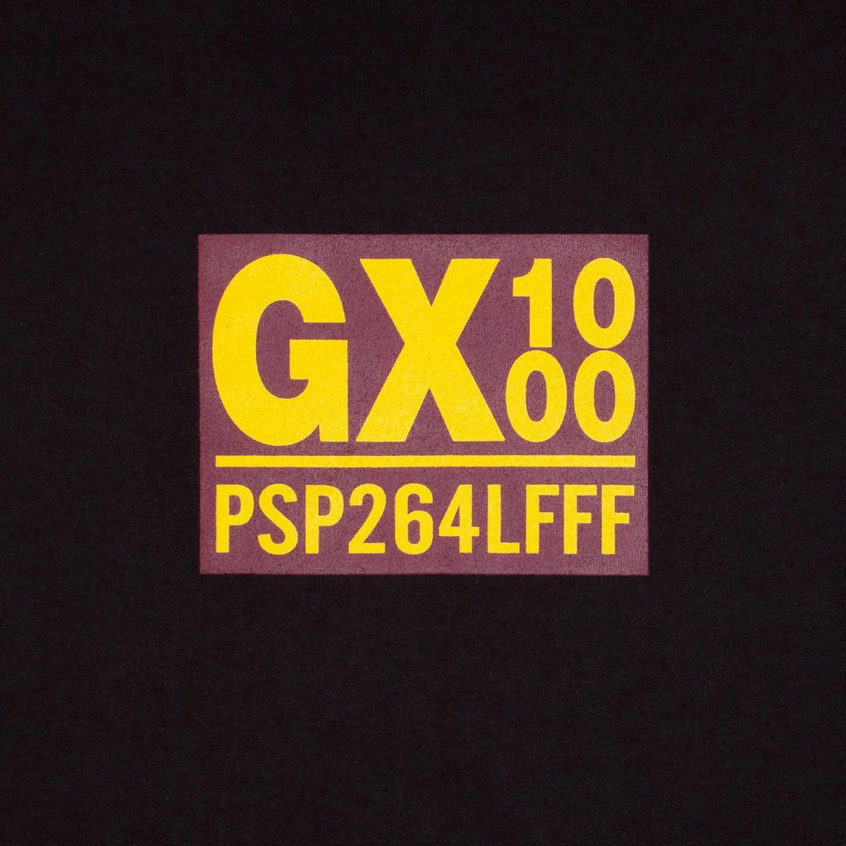 GX1000 PSP T-Shirt - Black/Yellow Font Colorfast Dye