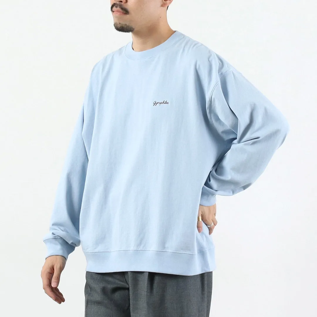 Neutral Color GYMPHLEX / High Gauze Cotton Long Sleeve T-shirt