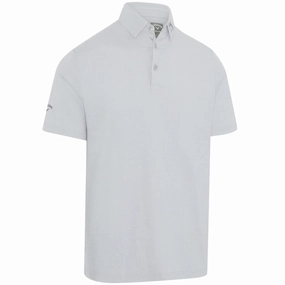 Callaway Ventilated Classic Jacquard Polo Shirt - Gray Dawn Versatile Design