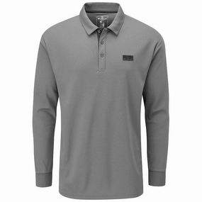 LongLastingColor Stuburt Active Long Sleeve Polo Shirt - Dark Grey