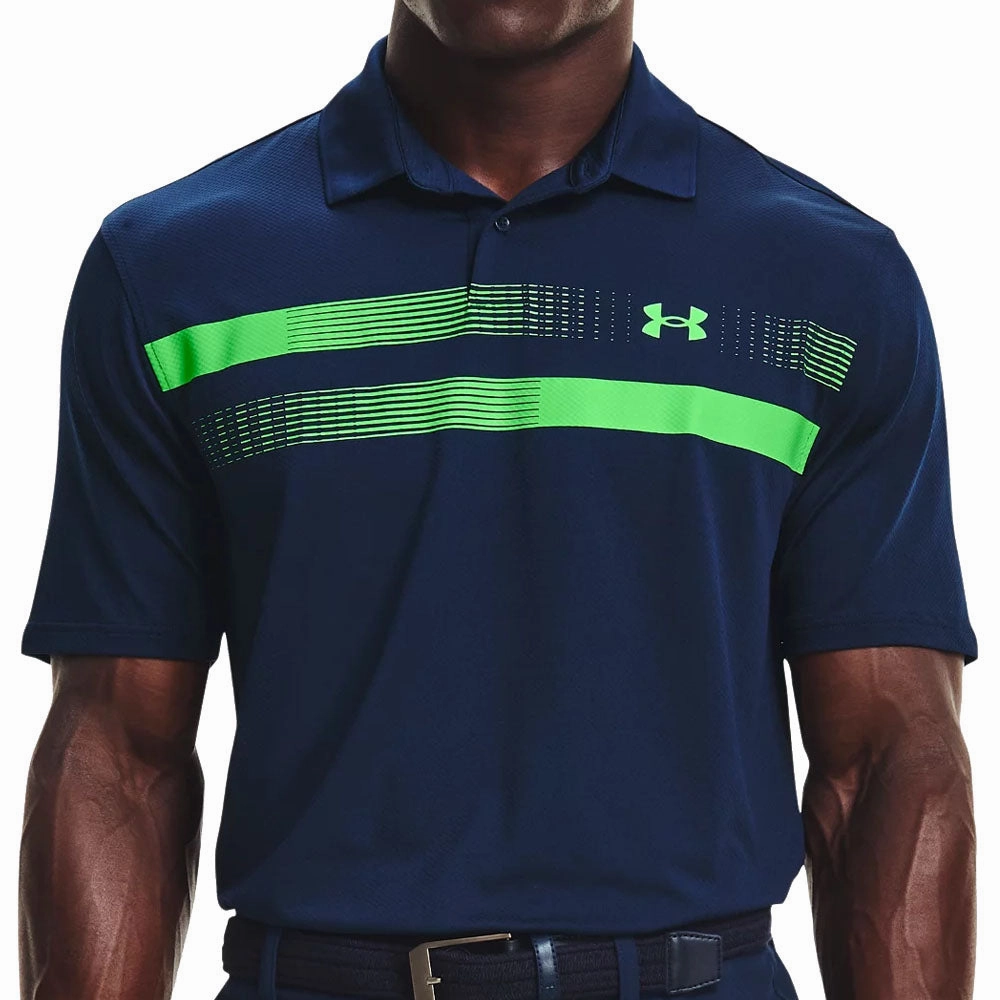 Leather combination crew neck Under Armour Performance Graphic Polo Shirt - Academy/Stadium Green
