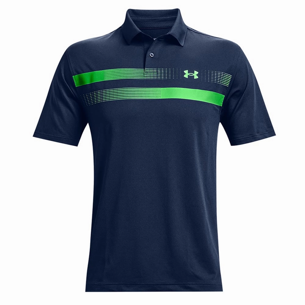Under Armour Performance Graphic Polo Shirt - Academy/Stadium Green polo neck Active Lifestyle