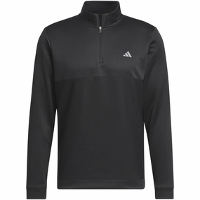 Easy to store Casual Layering adidas Textured 1/4 Zip Pullover - Black