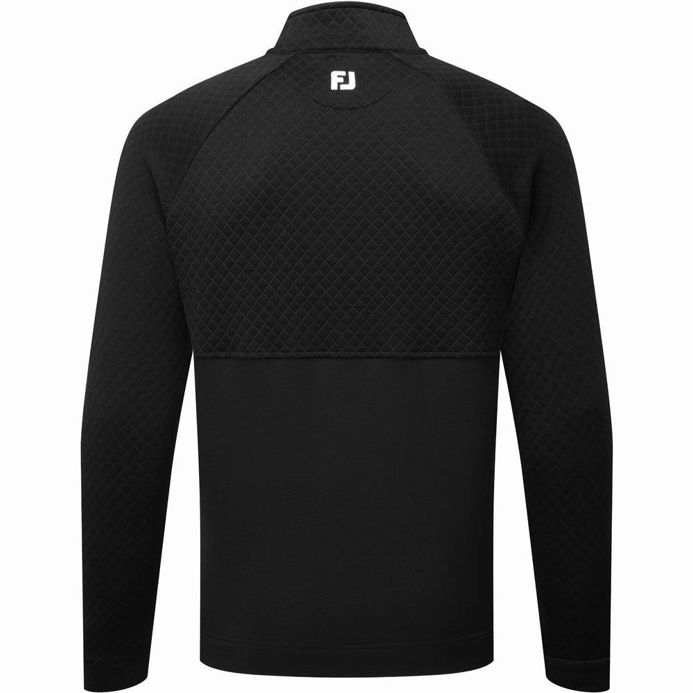 FootJoy Jacquard Thermal 1/4 Zip Chillout - Black Cool Outfit
