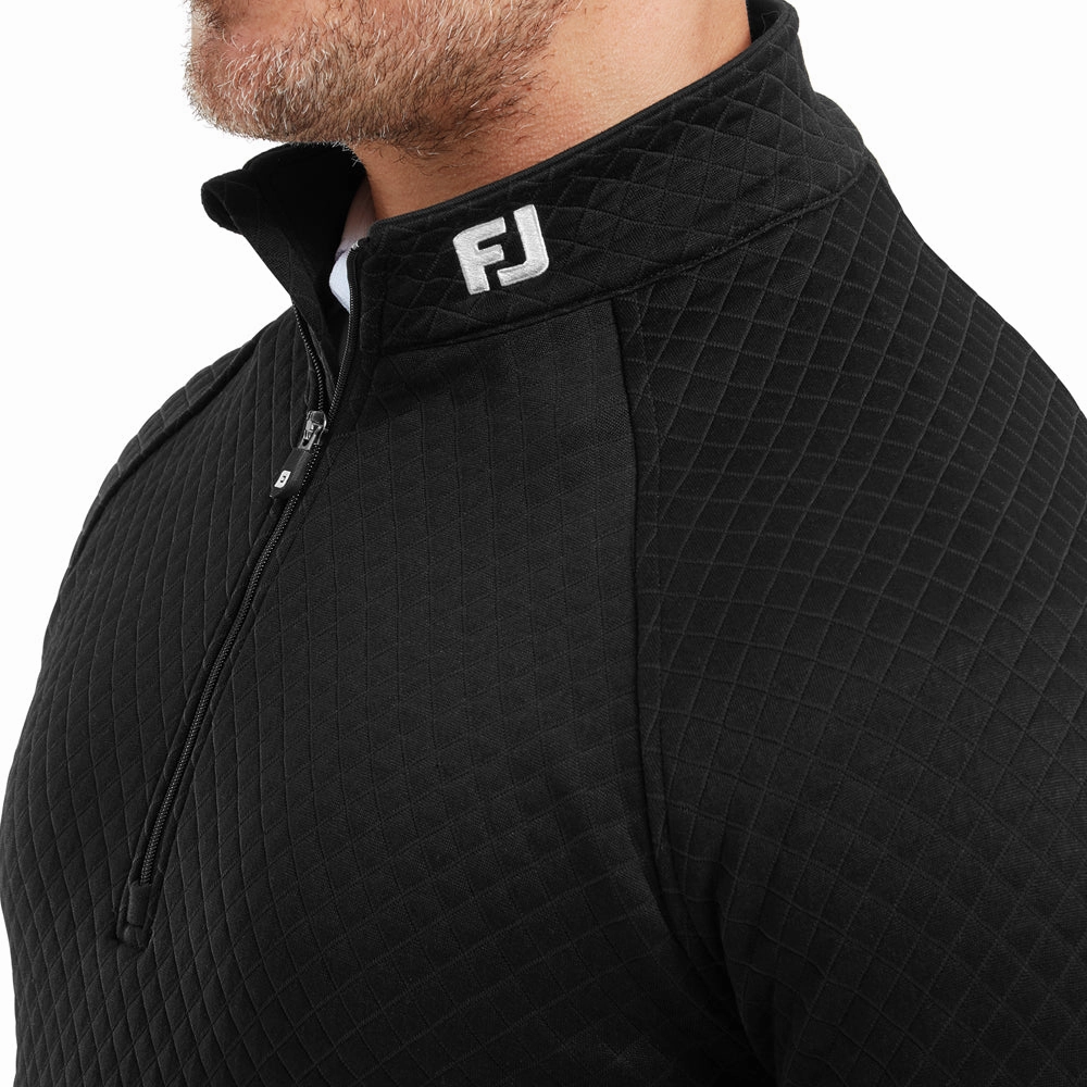 FootJoy Jacquard Thermal 1/4 Zip Chillout - Black product business casual sophistication Product Innovation